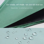 Capsule Portable Mini Umbrella Rain Sunshade Umbrella Black Rubber Alloy Handle Foldable Sun Rain Dual Use