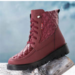 Womens Waterproof Snow Boots For Winter Lace Up and Zipper
