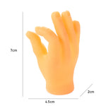 2-Pack Funny Middle Finger Tiny Hands Creative Rubber Finger Hands for Finger Mini Puppets Small Hand Model Toys