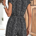 Women's  All Over Print V-Neck Casual Jumpsuit Summer Loose Fit Rompers