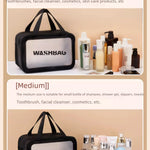 Double Layer Dry Wet Makeup Bag with Wet/Dry Compartments Large Capacity Makeup Bag Toiletry Bag Travel Portable Handbag