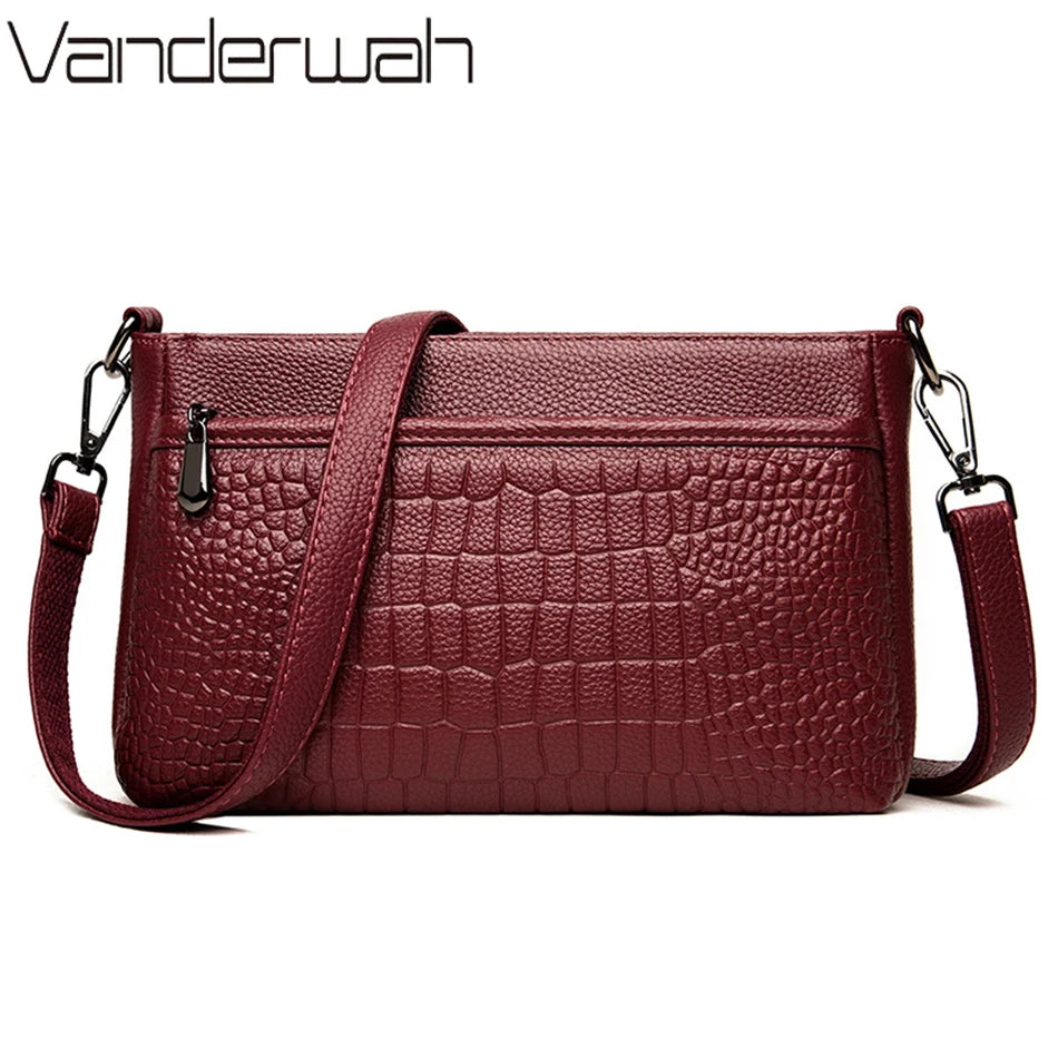 Luxury Boutique Cowhide Designer Leather Handle Bag High Quality Shoulder Messenger Purses Bags