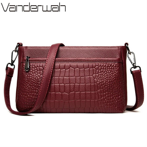 Shoulder Bag Women Cowhide Leather Handle Luxury Designer Inspired Messenger Handbag Purse