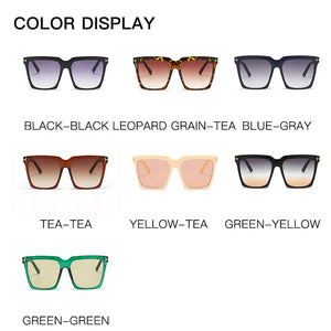 Fashion Square Sunglasses Luxury Women's Large Square Retro Sunglasses UV400