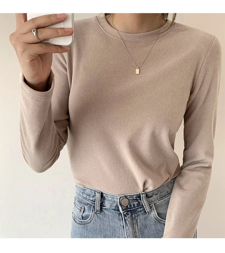 Women's Sweater Fall Winter Apparel Pullovers Long Sleeve Tube Knitted Top