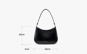 New Fashion Hand Bag Genuine Leather Luxury Handbag Shoulder Underarm Saddle Purse