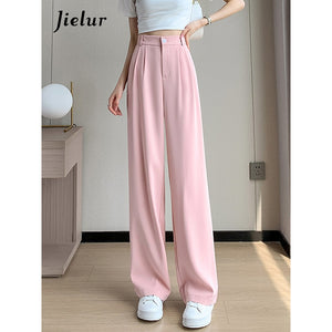 High Waist Double Buttons Wide Leg Pants Various Colors