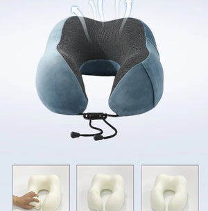 U-Shaped Memory Foam Neck Pillows Soft Travel Pillow Massage Neck Pillow Sleeping Airplane Pillow Cervical Healthcare Neck Spine Comfort