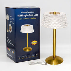 LED Cordless Table Lamp USB Rechargeable Lamp Night Light Touch Dimming Desk Lamp Home Decor