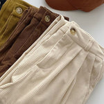 Women's Corduroy Pants High Waist Y2k Fashion Fall Straight Causal Trousers