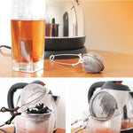 Tea Infuser Stainless Steel Mesh Ball Squeeze Sphere Tea Strainer Herb Spice Filter Infuser