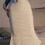 Slim High Waist Fishtail Skirt Women Thin Slim Hip Long Skirt