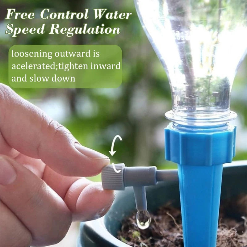 Automatic Drip Irrigation System Self Watering Spikes for Flower Plants Greenhouse Garden Adjustable Automatic Water Dripper Device