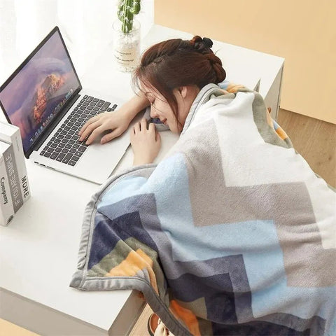 Flannel Blanket Extra Soft Thick Nap All Season Heat Air Conditioning Cozy Warm Throw Blanket