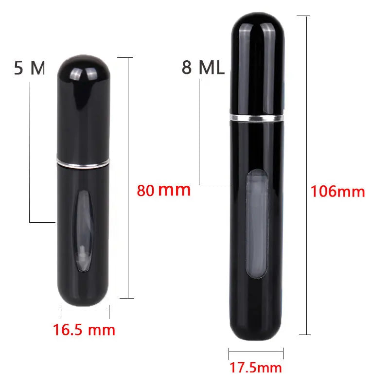 Perfume Atomizer 8&5ml Portable Perfume Mini Container For Travel Mini Aluminum Spray Refillable Bottle