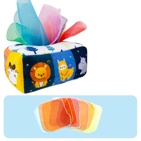 Montessori Tissue Box Toy Baby Magic Educational Learning Activity Sensory Skill Kids Gift