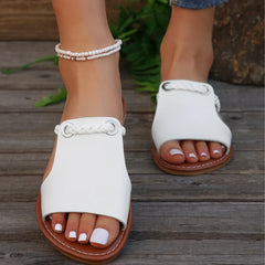  Flat Sandals white