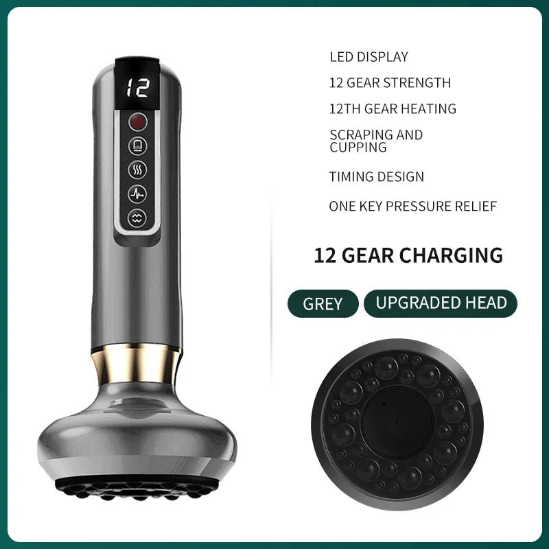 Electric Cupping Massager 12 Levels Vacuum Suction Gua Sha Body Therapy Device