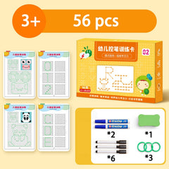 136 Page Magic Tracing Montessori Notebook For Learning To Write The Alphabet, Numbers And Line Tracing