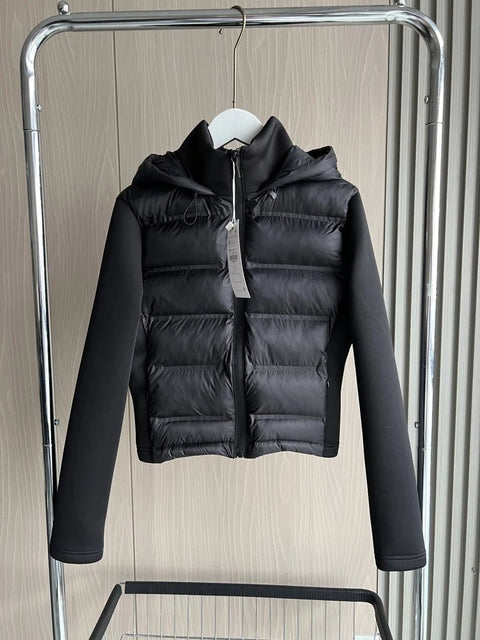 Down Jacket Women Lightweight Puffer Coat Hooded Winter Warm Packable Quilted Windproof Outerwear