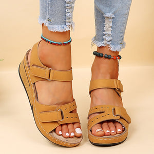 Summer Wedge Sandals for Women Non Slip Lightweight Casual Platform Open Toe Ankle Strap Sandals