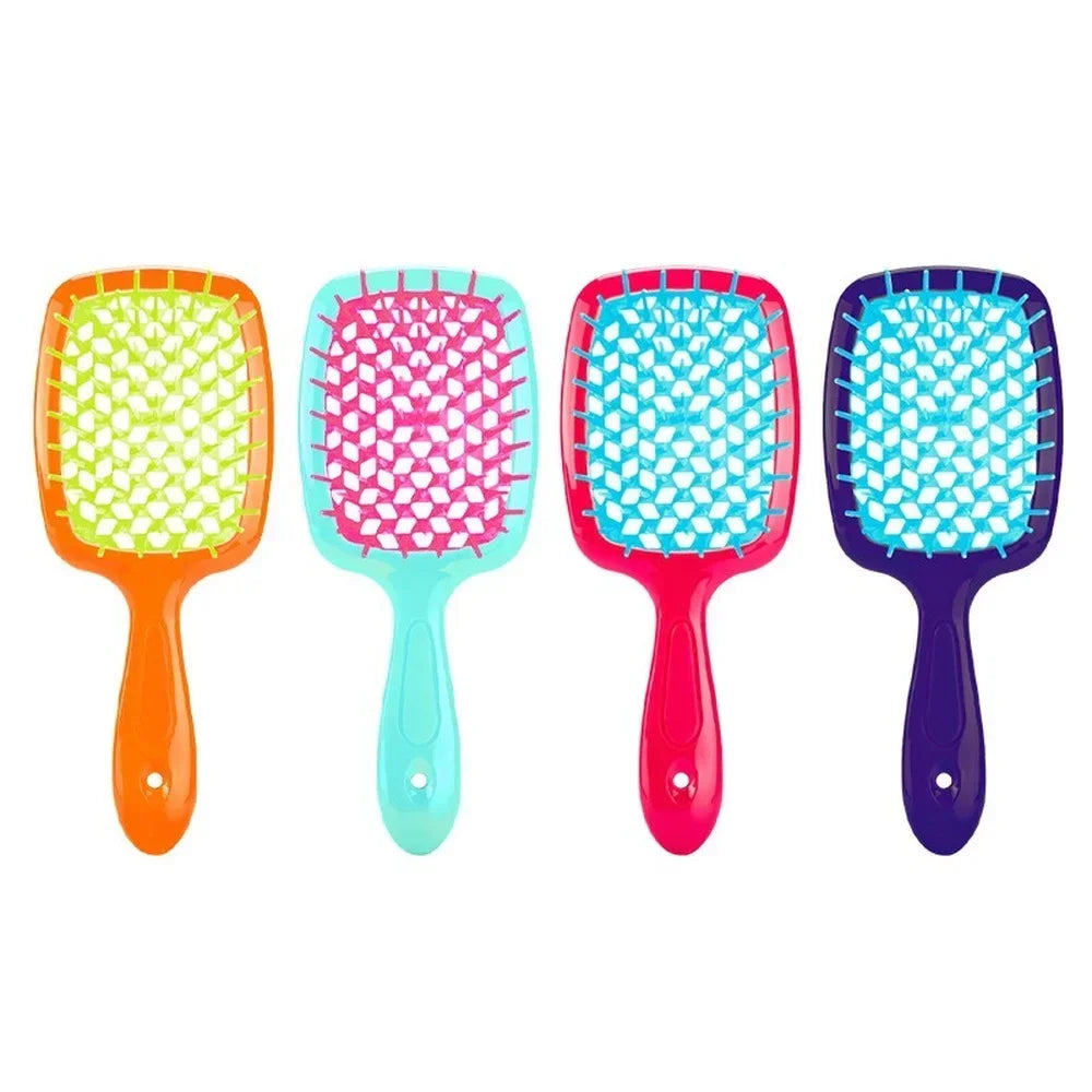 Detangling Hair Brush Massage Combs Hollow Out Wet Curly Hair Detangling Brushes Barber Comb Salon Hair Styling Tools