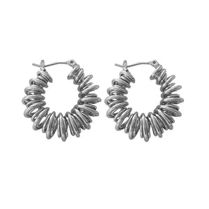 Celebrity Fashion Runway New Women's Metal Spring Spiral Earrings Hollow Loop Stud Earrings