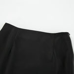 Elegant Satin Black Trumpet Skirts Boutique Fashion High Waist Skirts for Women Office Long Skirt All Seasons