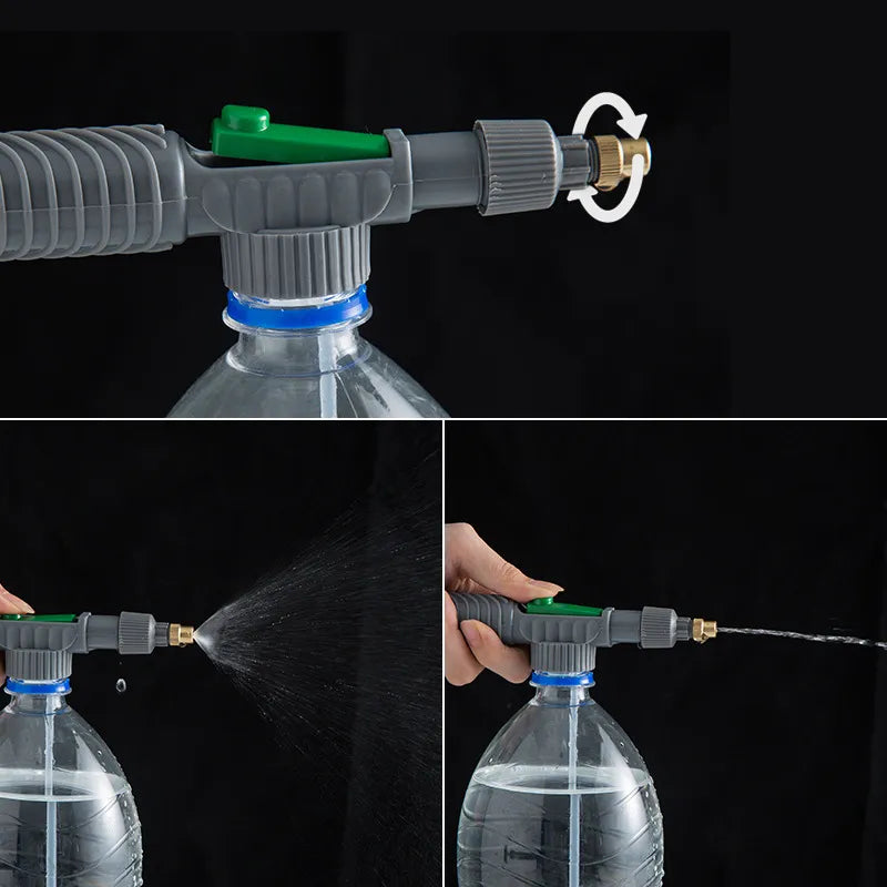 High Pressure Air Pump Manual Sprayer Adjustable Drink Bottle Spray Head Nozzle Garden Watering Tool Sprayer Nozzle Agriculture Tools
