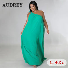 Halter Sexy Beach Party Dress Plus Size Casual One Shoulder Dresses for Women