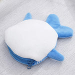 Cute Plush Cartoon Whale Shark Coin Purse Wallet Portable Plush Coin Bag Stores Keys Earphones Coins Organizer Pouch Zipper Bag Gift for Kids