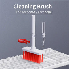 5 in 1 Keyboard Cleaning Brush Kit Keycap Puller Earbuds Cleaner for Airpods Pro 1 2 3 Bluetooth Earphones Case Multifunctional Dust Brush & Cleaner