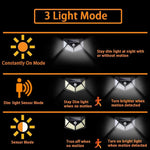 100-LED Solar Wall Lamp 4 Sides Luminous With Motion Sensor Outdoor Garden Courtyard Waterproof Wall Light