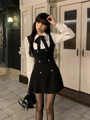 Elegant Short Fake Two Piece Party A Line Mini Dress