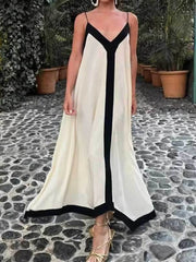 Bohemian Beach Style Holiday Slip Long Dress Summer Casual Sexy Backless Maxi Dress