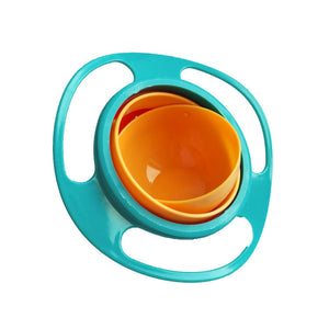 Universal Baby Gyro Rotating Bowl Magic 360° Rotating Spill Proof Bowl With Lid Baby Feeding Bowl