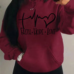 women's hoodie burgundy