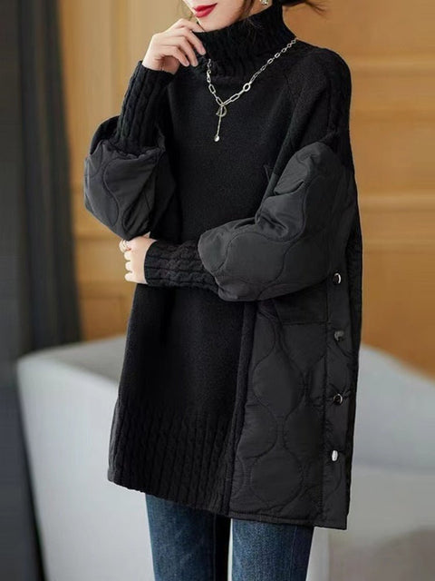 Turtleneck Sweater Women Long Sleeve Korean Fashion Loose Pullover Casual Winter Fashion Top