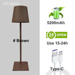 Cordless USB Rechargeable Table Lamp Waterproof Touch Switch Table Lamp for Bedroom, Hotel, Living Room, Restaurant