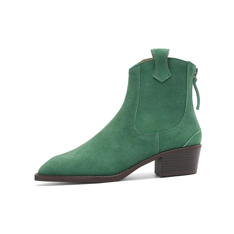 Suede Ankle Boot green