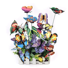 5-24Piece/Set 3D Simulation Butterflies Garden Yard Pot Planters Colorful Butterfly Stakes Decoration Outdoor Flower Pots Decor