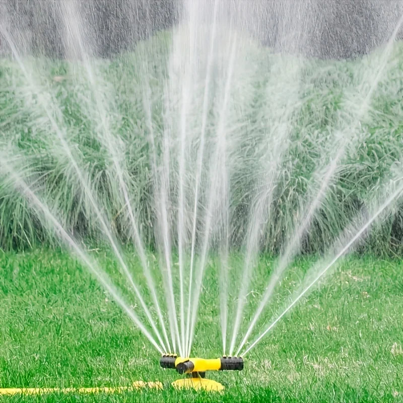 Water Sprinkler 360° Automatic Rotating Trigeminal Sprinkler For Irrigation Rotating Sprinkler Sprinkler Sprayer Lawn Watering Gardening