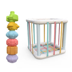 Montessori Toys for 1-2 Year Olds Colorful Cube with Multi Sensory Toys Baby Sensory and Suction Toys
