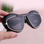 Cat Eye Punk Style Overlay Frame Sunglasses Luxury Fashion Steampunk Double Frame Sun Glasses Y2k Sports Shield Eyewear Sun Shades