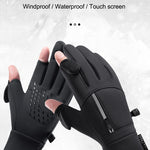 Winter Warm Touch Screen Compatible Gloves Outdoor Windproof Waterproof Cold-proof Gloves Unisex Driving Cycling Fishing Ski Gloves