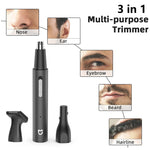 Electric USB Nose Ear Hair Trimmer Painless Rechargeable Sideburns Eyebrows Beard 3 in 1 Hair Clipper Shaver
