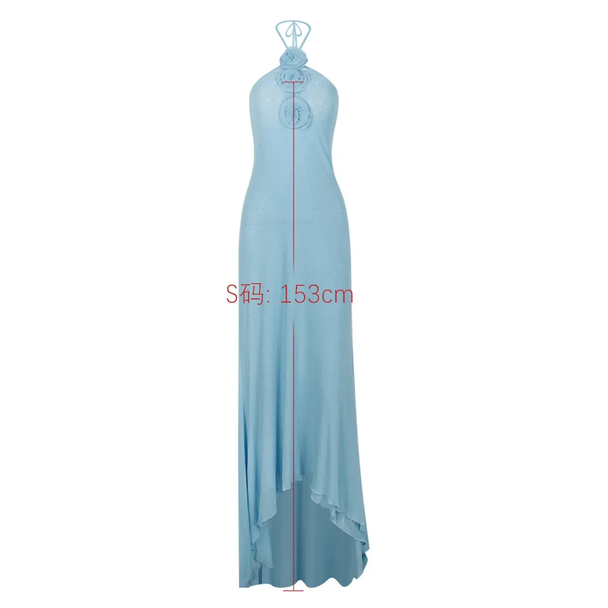 Sheer Mesh Dress  Sexy Halter See-Through Beach Dress Elegant Maxi Holiday Vacation Dress