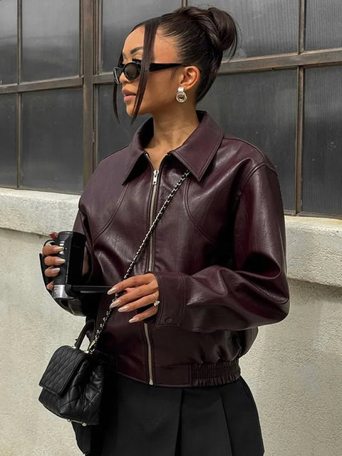Faux Leather Jacket