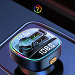 Bluetooth 5.0 FM Transmitter Handsfree Car Radio Modulator MP3 Player With 22.5W USB Super Quick Charge Adapter for Car