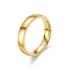 Gold Plated Ring Minimalist Couple's Wedding Engagement Ring Fashion Women's Simple Couple's Wedding Ring Gift for Her